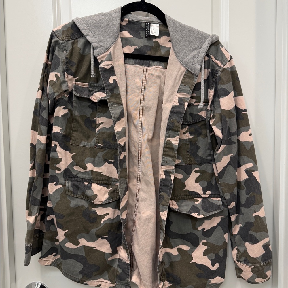 H&M Camouflage Jacket with Hood